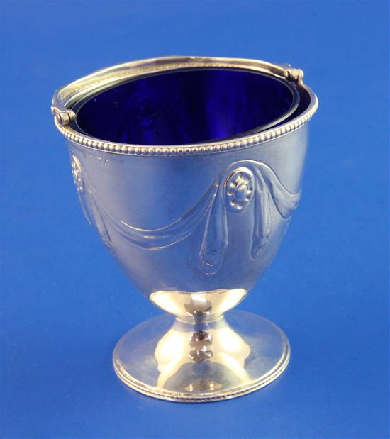 A Georgian silver cream pail, 3.5 in.